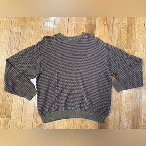 Oscar de la Renta Multi-Striped Crewneck Sweater Size XXL